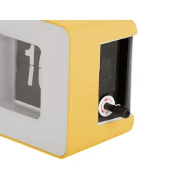 New Wandklok Funky Flip - Heldergeel - 7x17.7x9.2cm Klokken