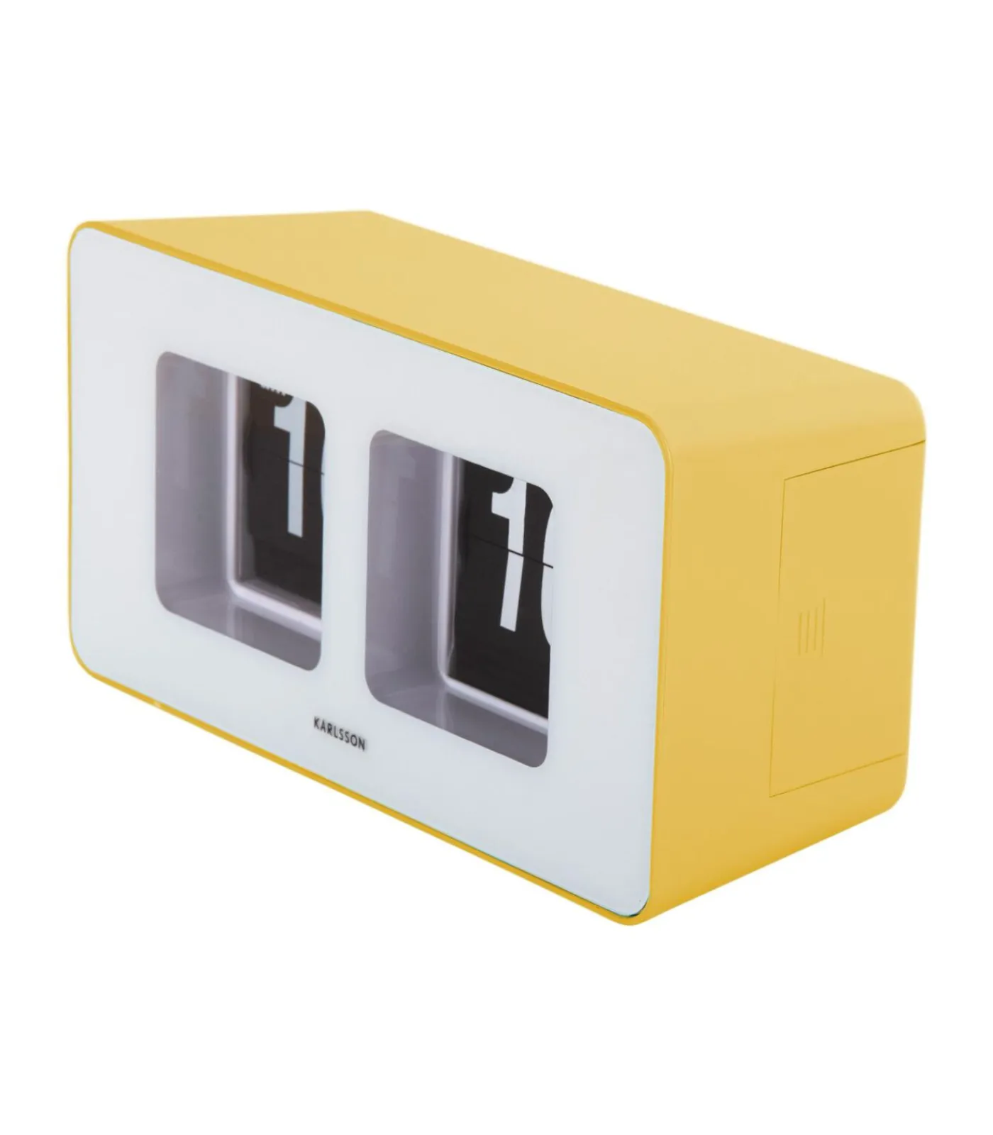 New Wandklok Funky Flip - Heldergeel - 7x17.7x9.2cm Klokken