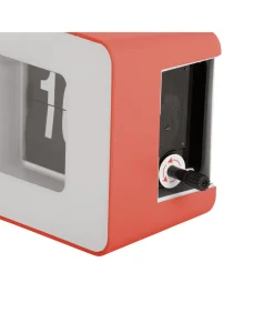 Karlsson Wandklok Funky Flip - Scarlet rood - 7x17.7x9.2cm