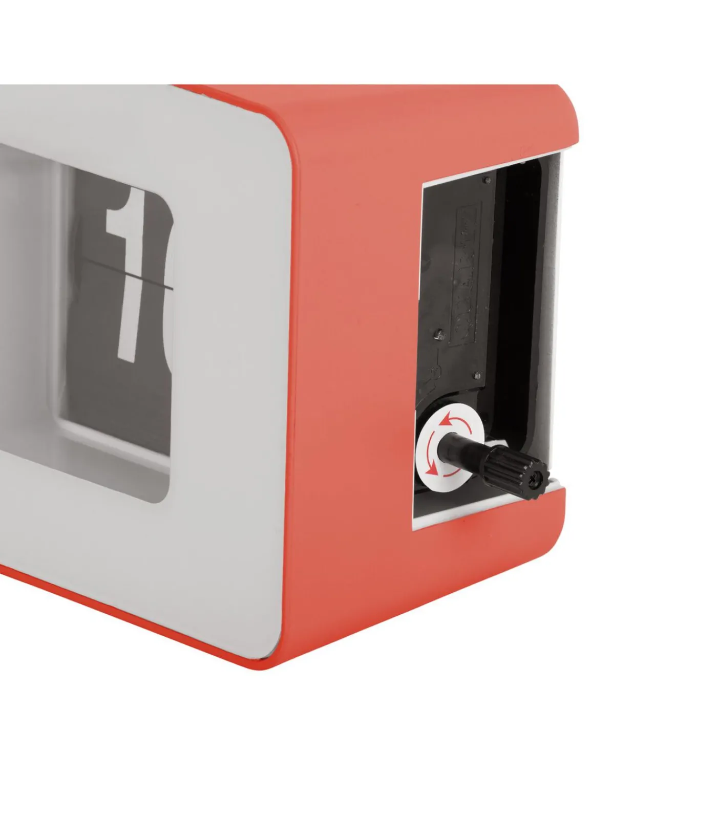 Karlsson Wandklok Funky Flip - Scarlet rood - 7x17.7x9.2cm