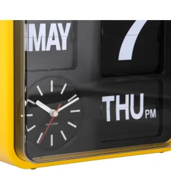 Karlsson Wandklok Mini Flip - Okergeel - 10x24x24cm