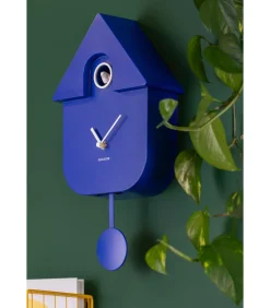 Karlsson Wandklok Modern Cuckoo - Blauw - 8.5x21.5x41cm
