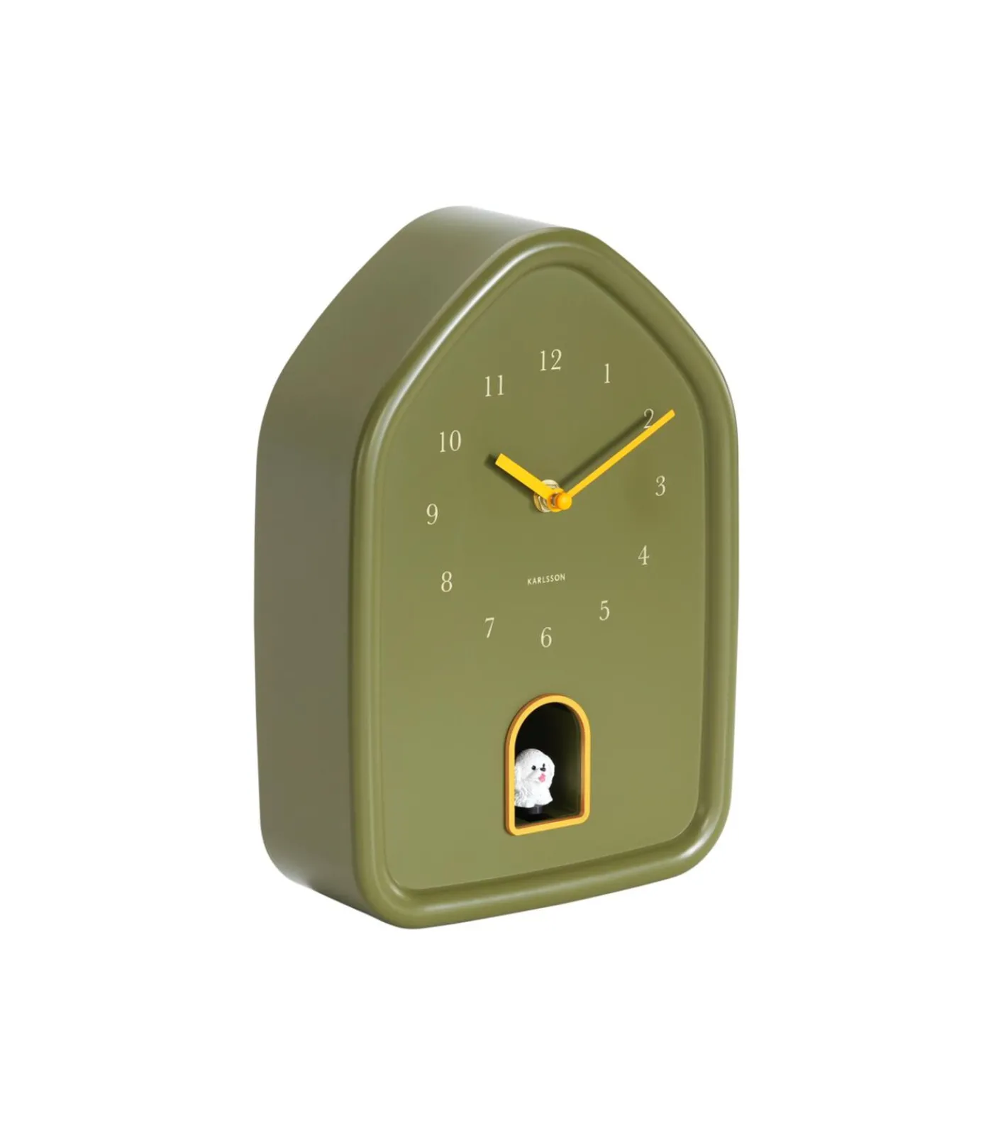 Outlet Wandklok Modern Doggy - Groen - 29.1x20x29.1cm Klokken