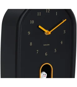 Best Wandklok Modern Doggy - Zwart - 29.1x20x29.1cm Klokken