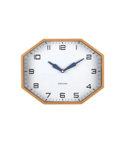 Sale Wandklok Modern Factory Octagon - Geel - 32x32x26cm Klokken