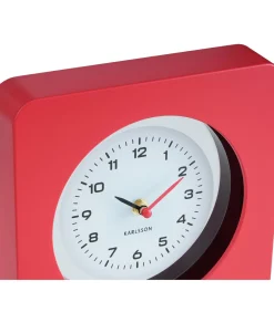 Wandklok New Vintage - Helderrood - 4.4x22x22cm Klokken