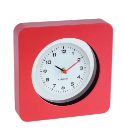 Wandklok New Vintage - Helderrood - 4.4x22x22cm Klokken