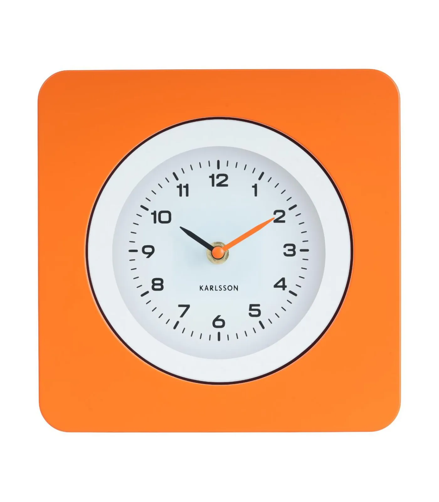 Karlsson Wandklok New Vintage - Helderoranje - 4.4x22x22cm