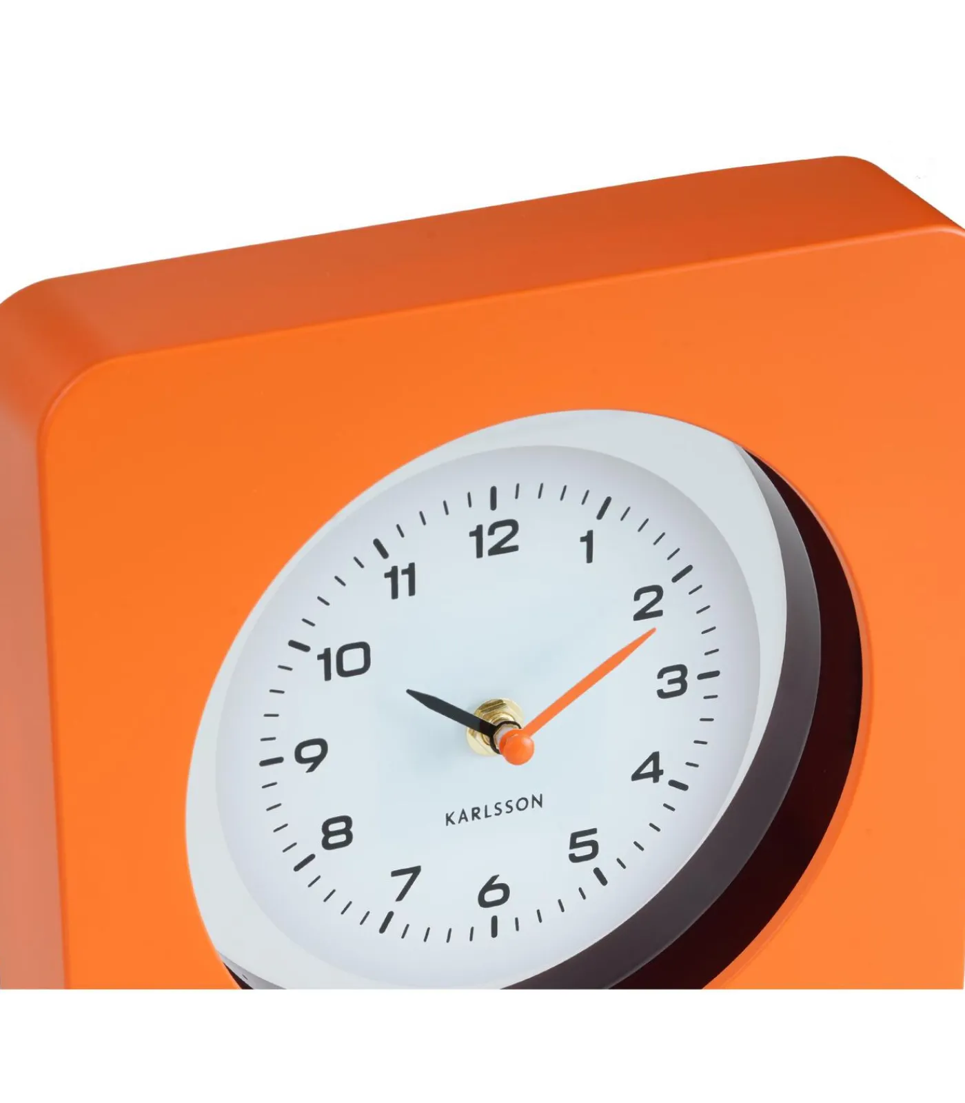 Karlsson Wandklok New Vintage - Helderoranje - 4.4x22x22cm
