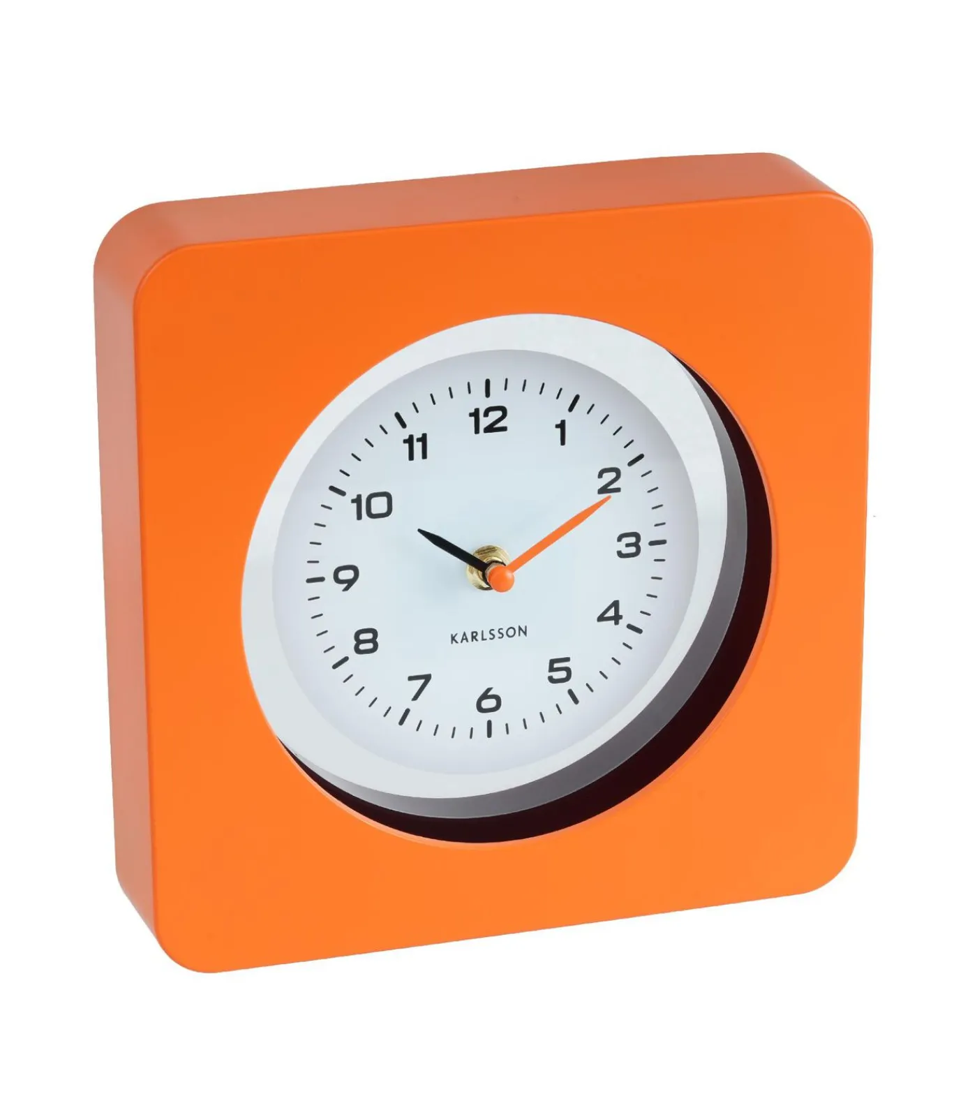 Karlsson Wandklok New Vintage - Helderoranje - 4.4x22x22cm