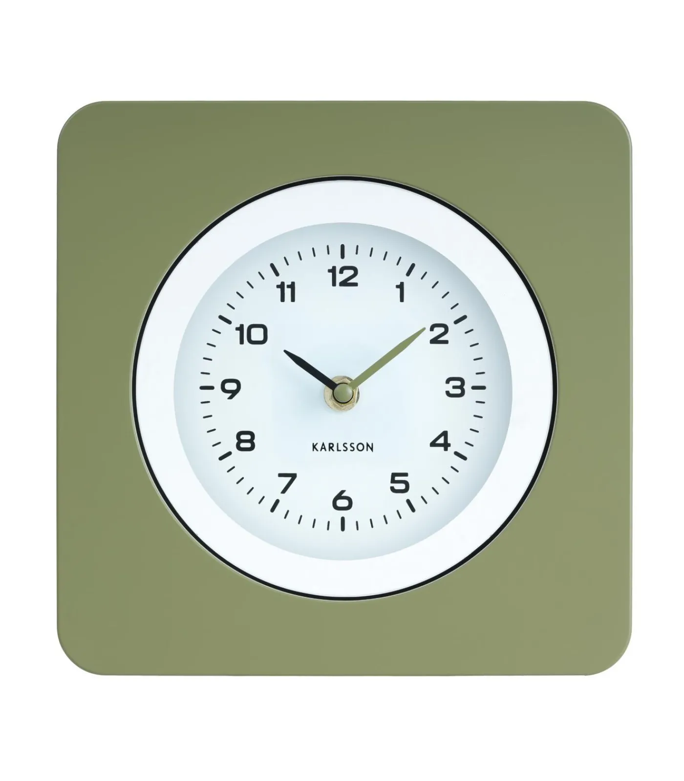 Karlsson Wandklok New Vintage - Legergroen - 4.4x22x22cm