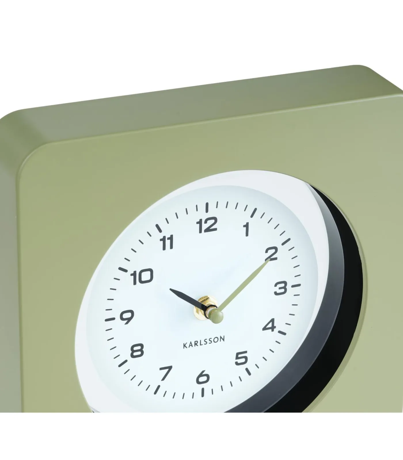 Karlsson Wandklok New Vintage - Legergroen - 4.4x22x22cm