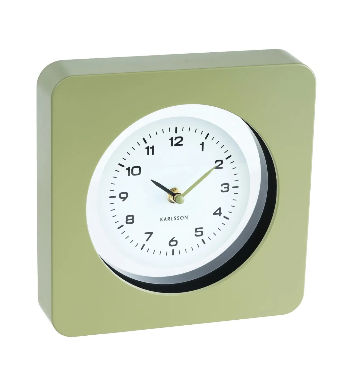 Karlsson Wandklok New Vintage - Legergroen - 4.4x22x22cm