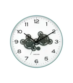 Karlsson Wandklok Open Gear - Blauw - 40.8x40.8x40.8cm