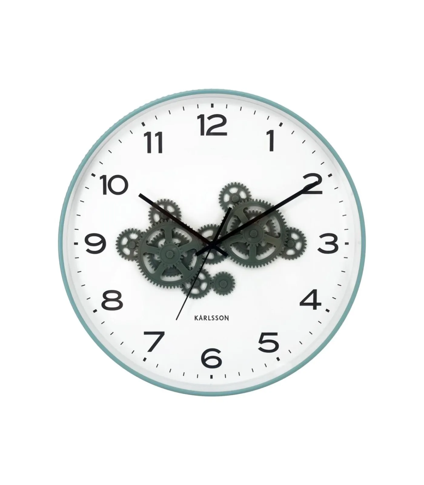 Karlsson Wandklok Open Gear - Blauw - 40.8x40.8x40.8cm