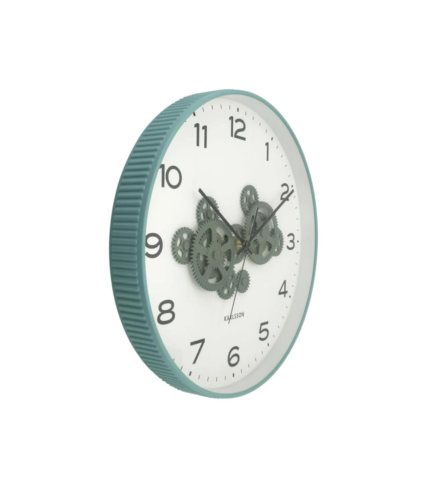 Karlsson Wandklok Open Gear - Blauw - 40.8x40.8x40.8cm