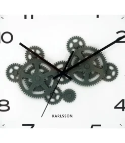 Karlsson Wandklok Open Gear - Blauw - 40.8x40.8x40.8cm
