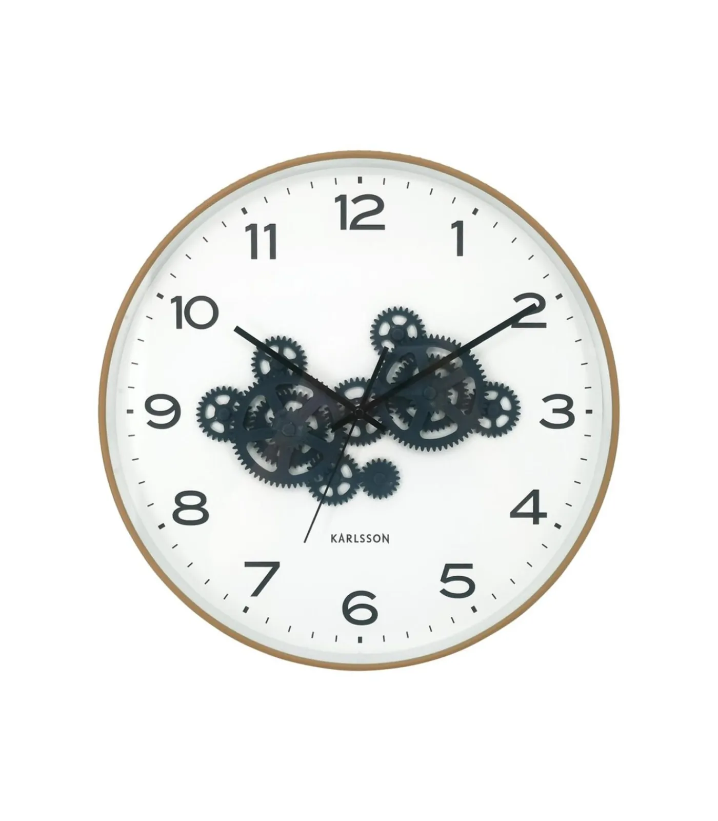 Best Wandklok Open Gear - Geel - 40.8x40.8x40.8cm Klokken