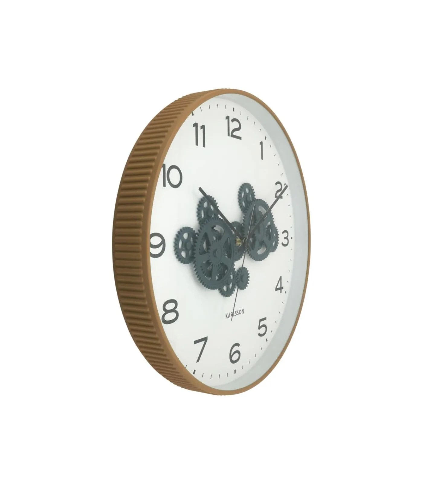 Best Wandklok Open Gear - Geel - 40.8x40.8x40.8cm Klokken