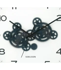 Best Wandklok Open Gear - Geel - 40.8x40.8x40.8cm Klokken