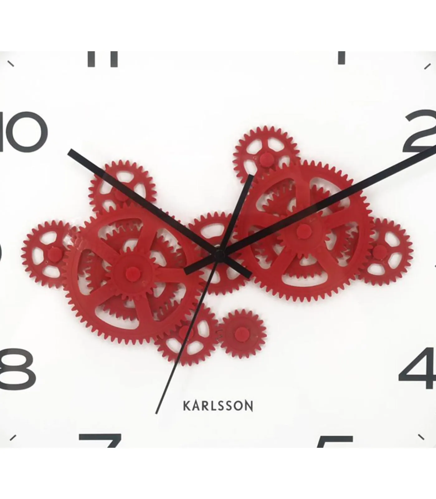 Karlsson Wandklok Open Gear - Zwart - 40.8x40.8x40.8cm