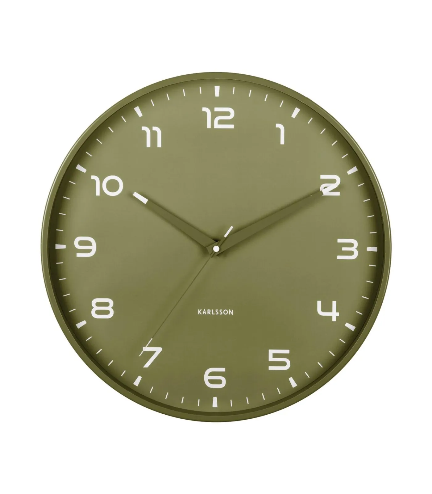Karlsson Wandklok Orgullo - Legergroen - Ø40cm