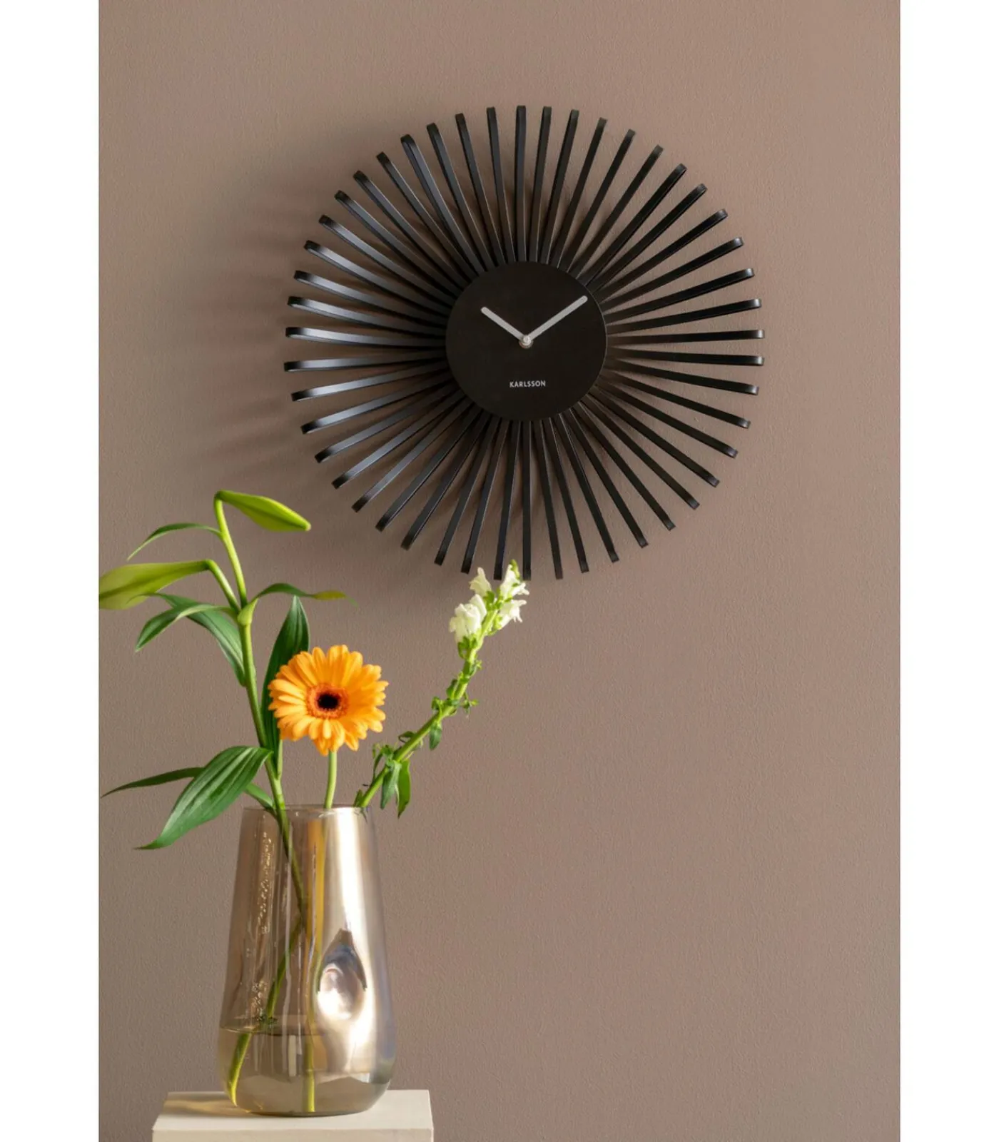 Karlsson Wandklok Polo - Zwart - 48x48x48cm