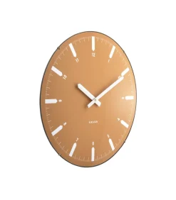 Karlsson Wandklok Realista Dome - Geel - 35x35x35cm