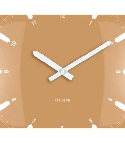 Karlsson Wandklok Realista Dome - Geel - 35x35x35cm