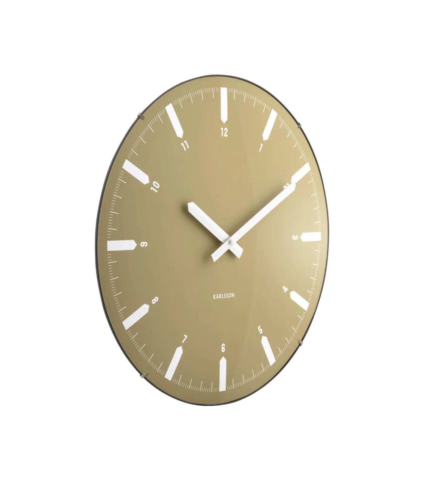 Karlsson Wandklok Realista Dome - Groen - 35x35x35cm