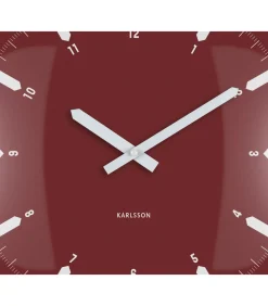 Karlsson Wandklok Realista Dome - Rood - 35x35x35cm