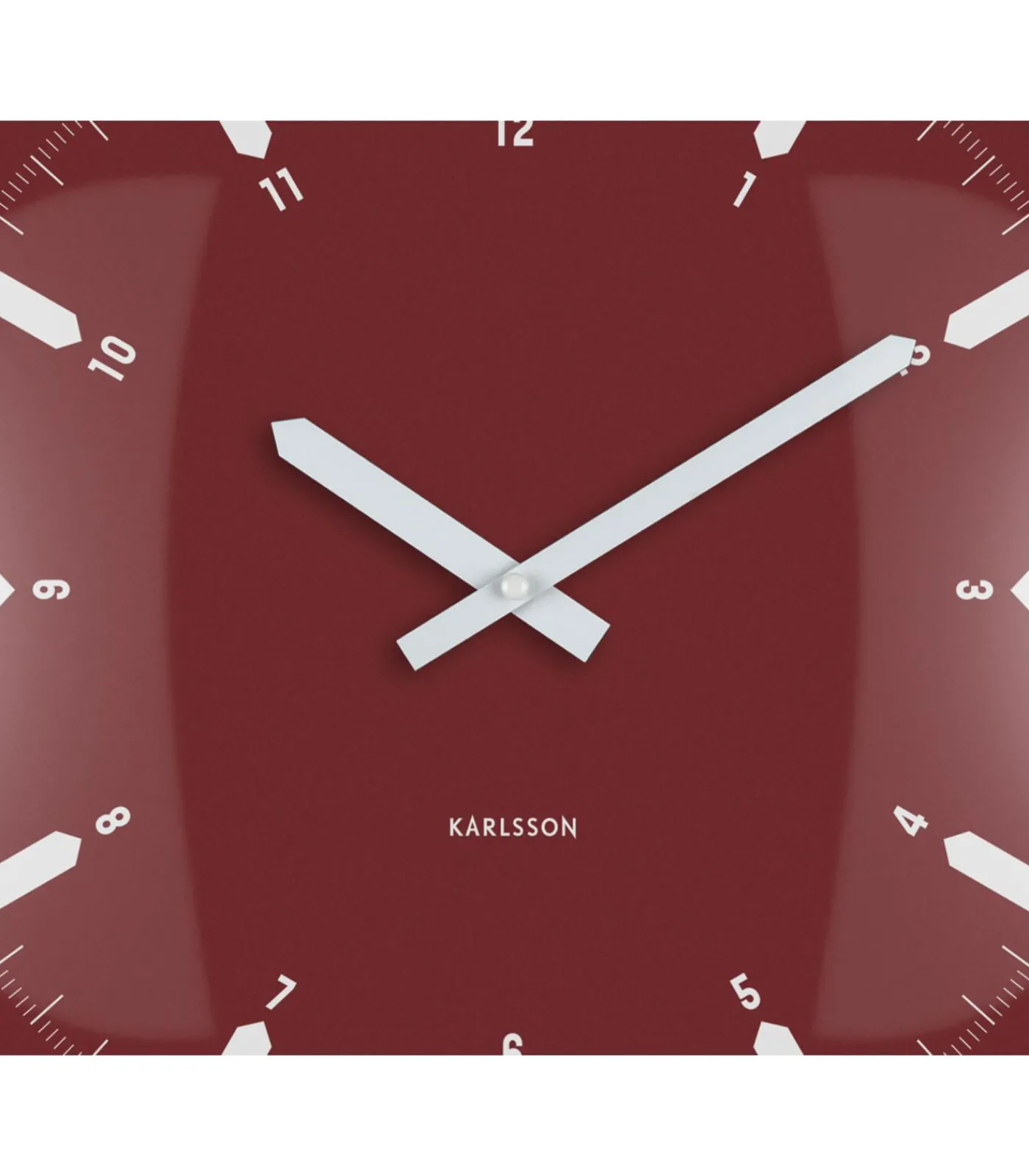 Karlsson Wandklok Realista Dome - Rood - 35x35x35cm