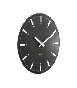 Karlsson Wandklok Realista Dome - Zwart - 35x35x35cm