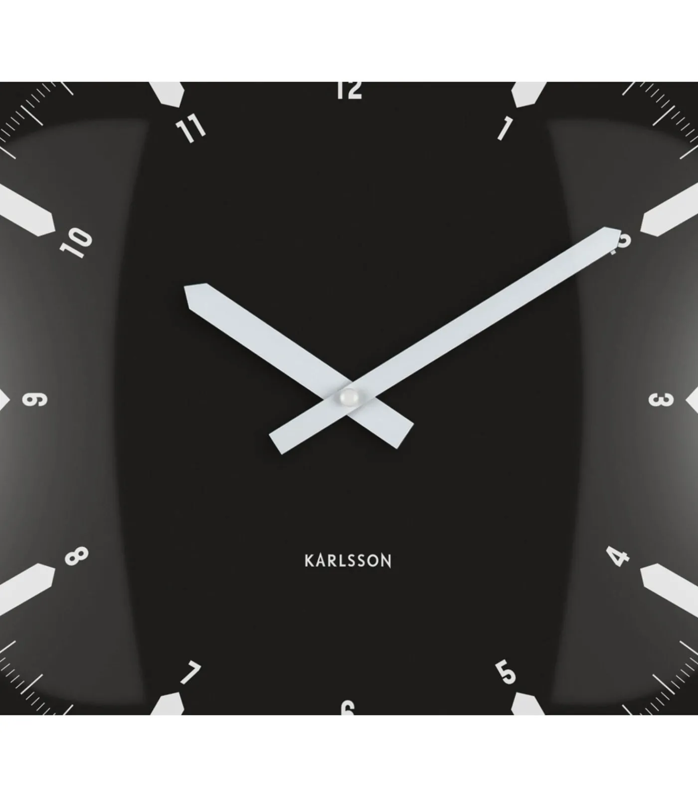 Karlsson Wandklok Realista Dome - Zwart - 35x35x35cm