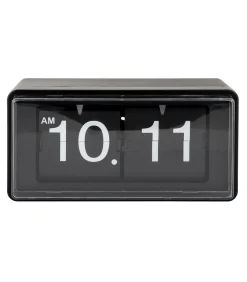 Clearance Wandklok Retro Boxed Flip - Mat zwart - 20x10x10cm Klokken