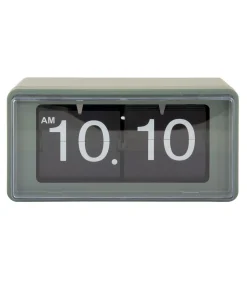 Clearance Wandklok Retro Boxed Flip - Jungle groen - 20x10x10cm Klokken