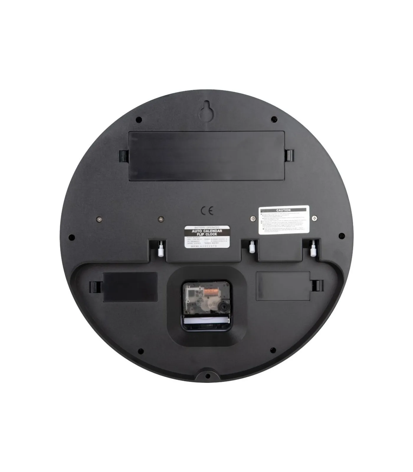 Karlsson Wandklok Round Flip - Mat zwart - 11x32.6x32.6cm