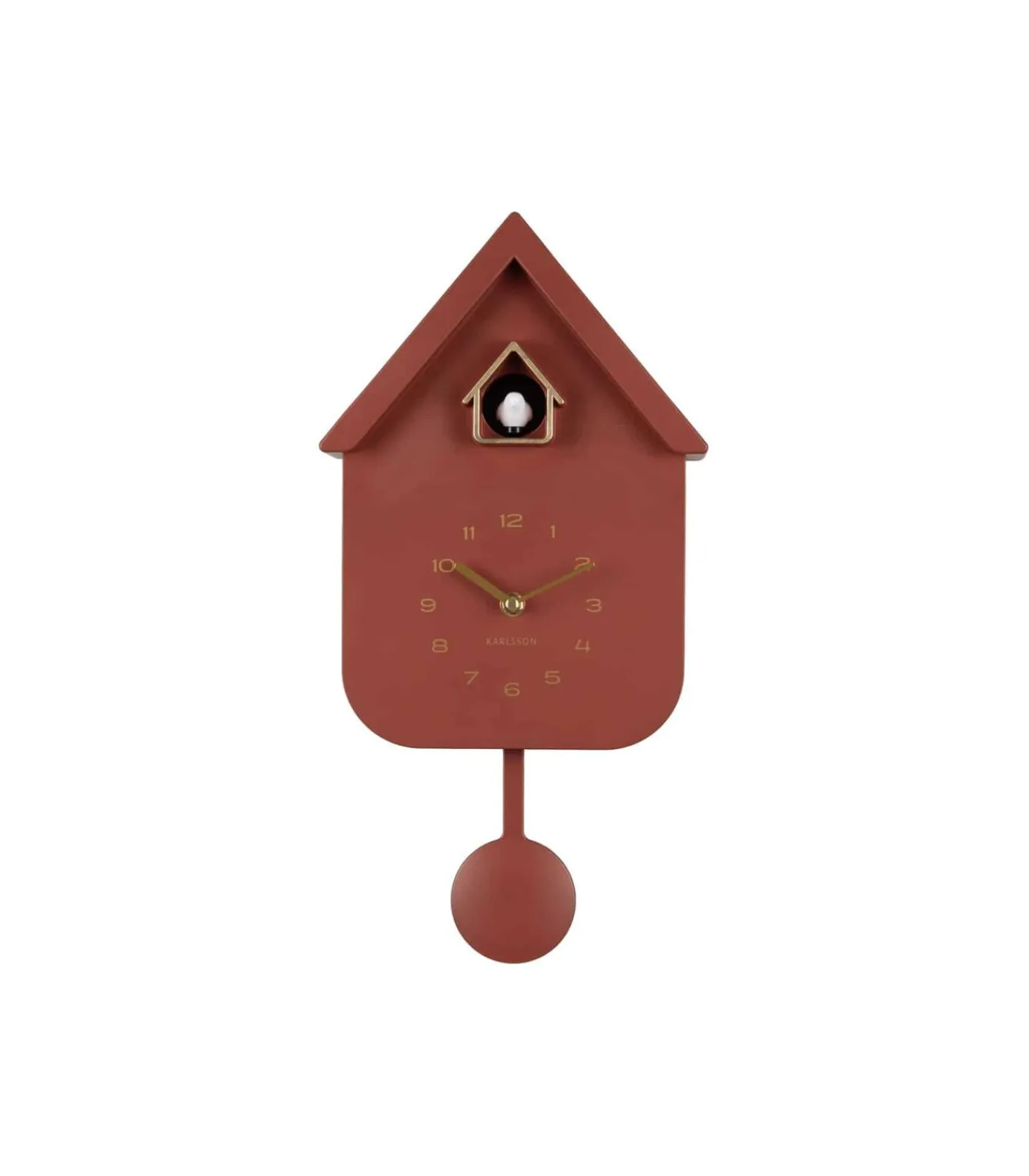 Karlsson Wandklok Solo Color Cuckoo - Bordeaux - 6x21,5x41cm