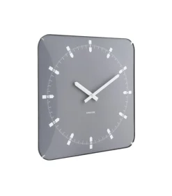 Karlsson Wandklok Sucinto Dome Square - Grijs - 35x35x35cm