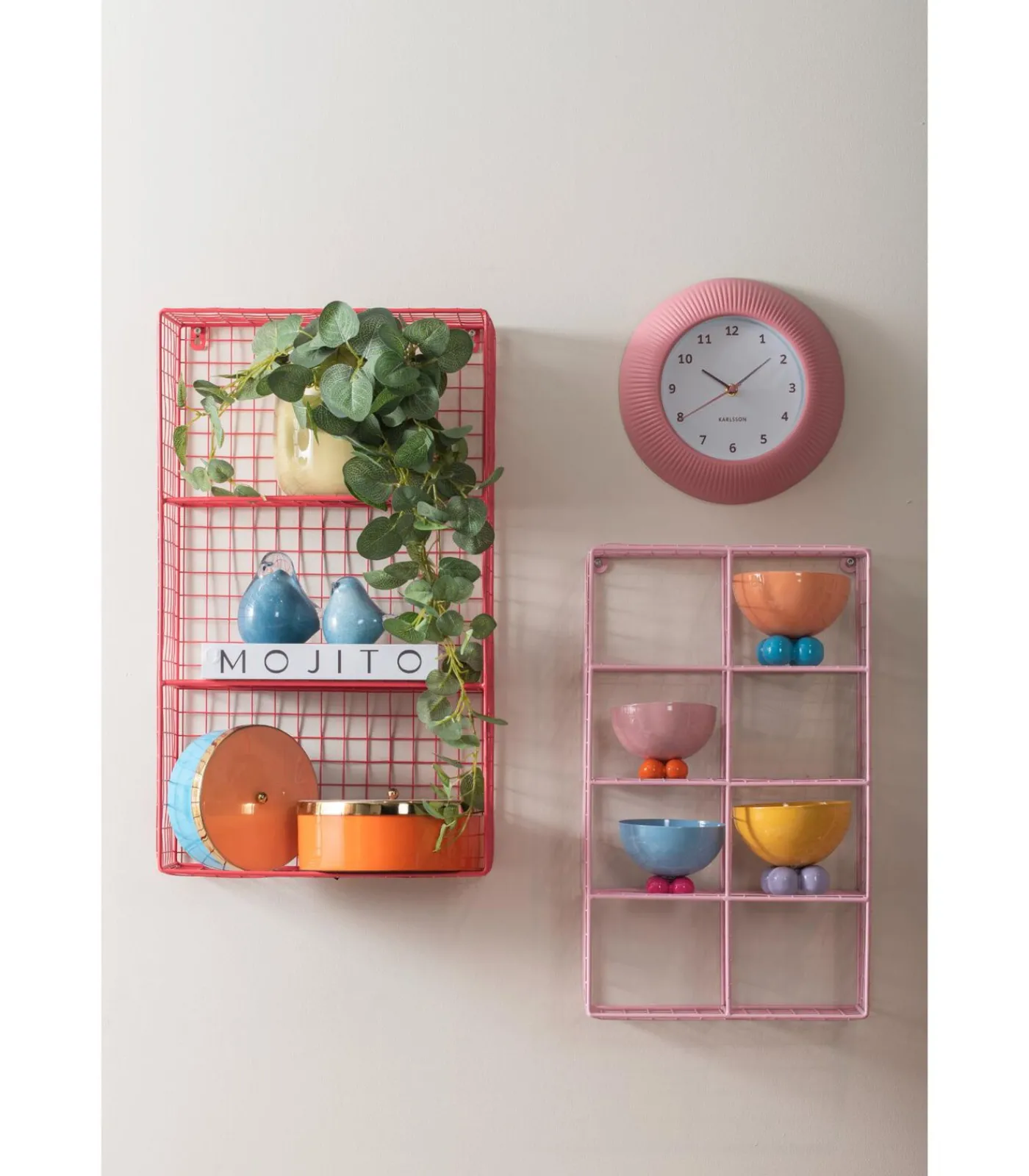 Karlsson Wandklok Tender Rib - Warmroze - Ø25cm