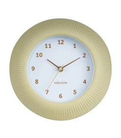 Outlet Wandklok Tender Rib - Zachtgeel - Ø25cm Klokken