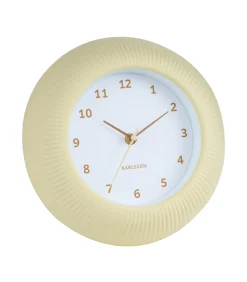 Outlet Wandklok Tender Rib - Zachtgeel - Ø25cm Klokken