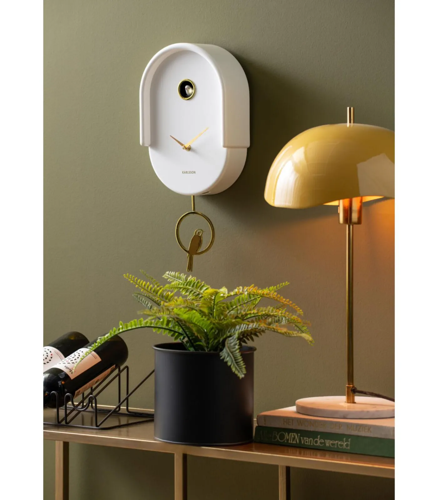 Hot Wandklok Tweet - Wit - 20x8.5x42cm Klokken