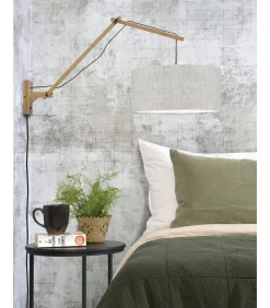 Outlet Wandlamp Andes - Bamboe/Naturel - 95x47x55cm Muurverlichting