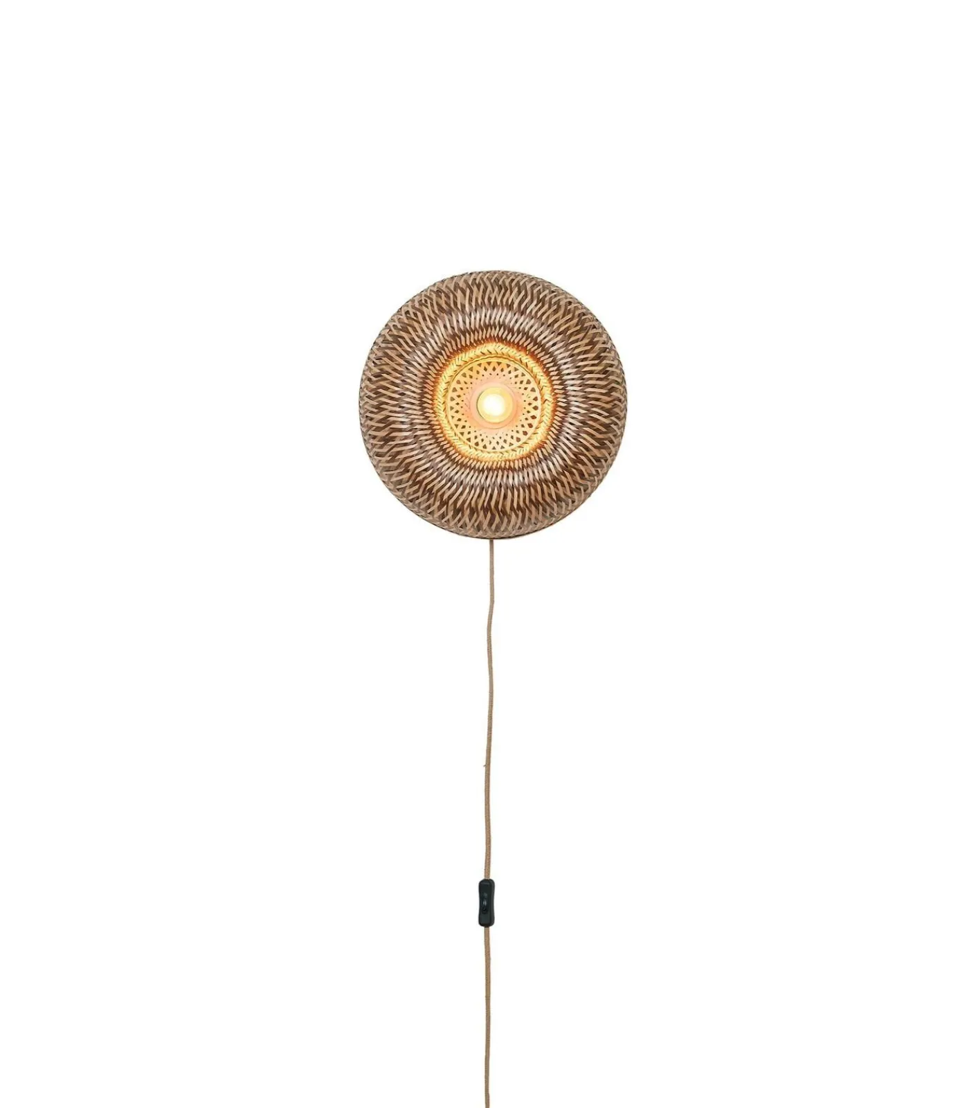 GOOD &MOJO Wandlamp Barbados - Naturel - Ø35cm