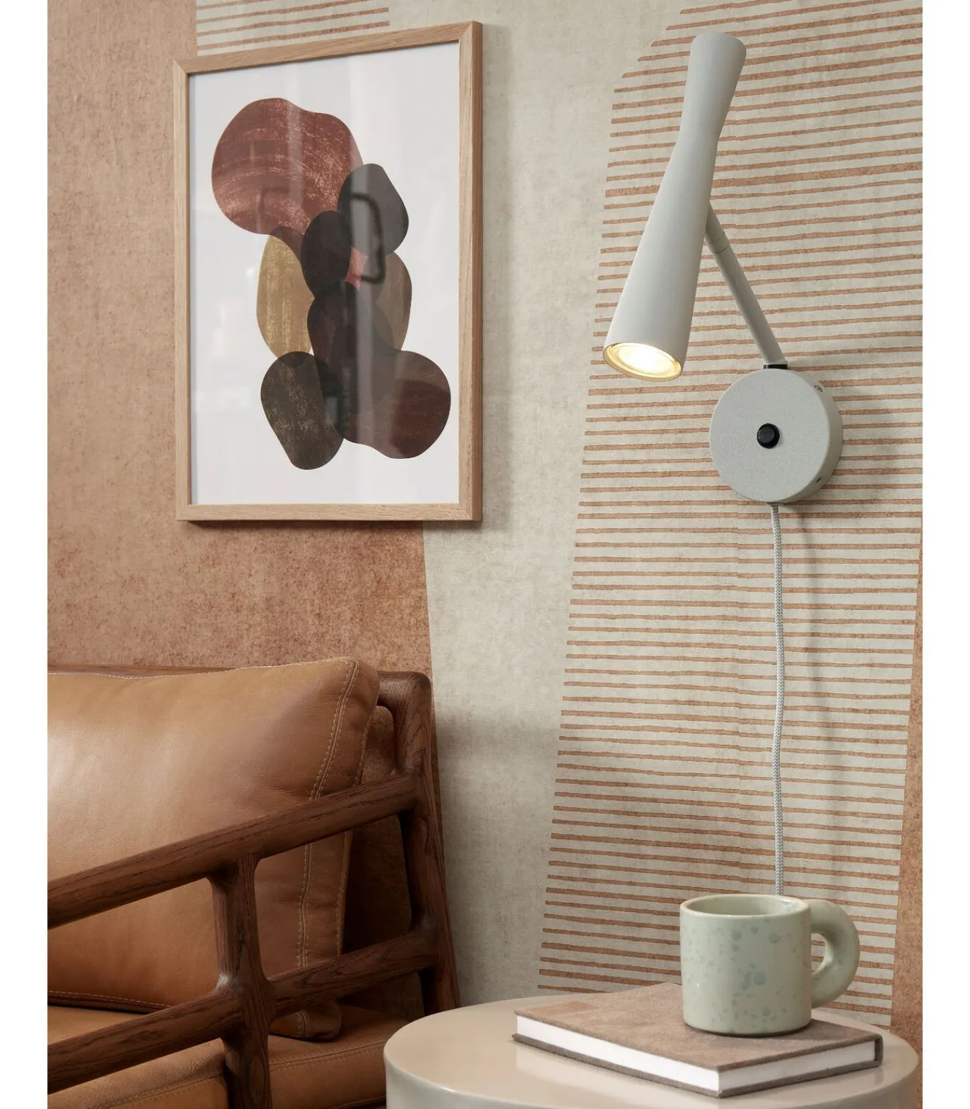 Clearance Wandlamp Bordeaux - Grijs - 10.5x26x34.5cm Muurverlichting