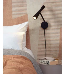 Discount Wandlamp Bordeaux - Zwart - 10.5x26x34.5cm Muurverlichting