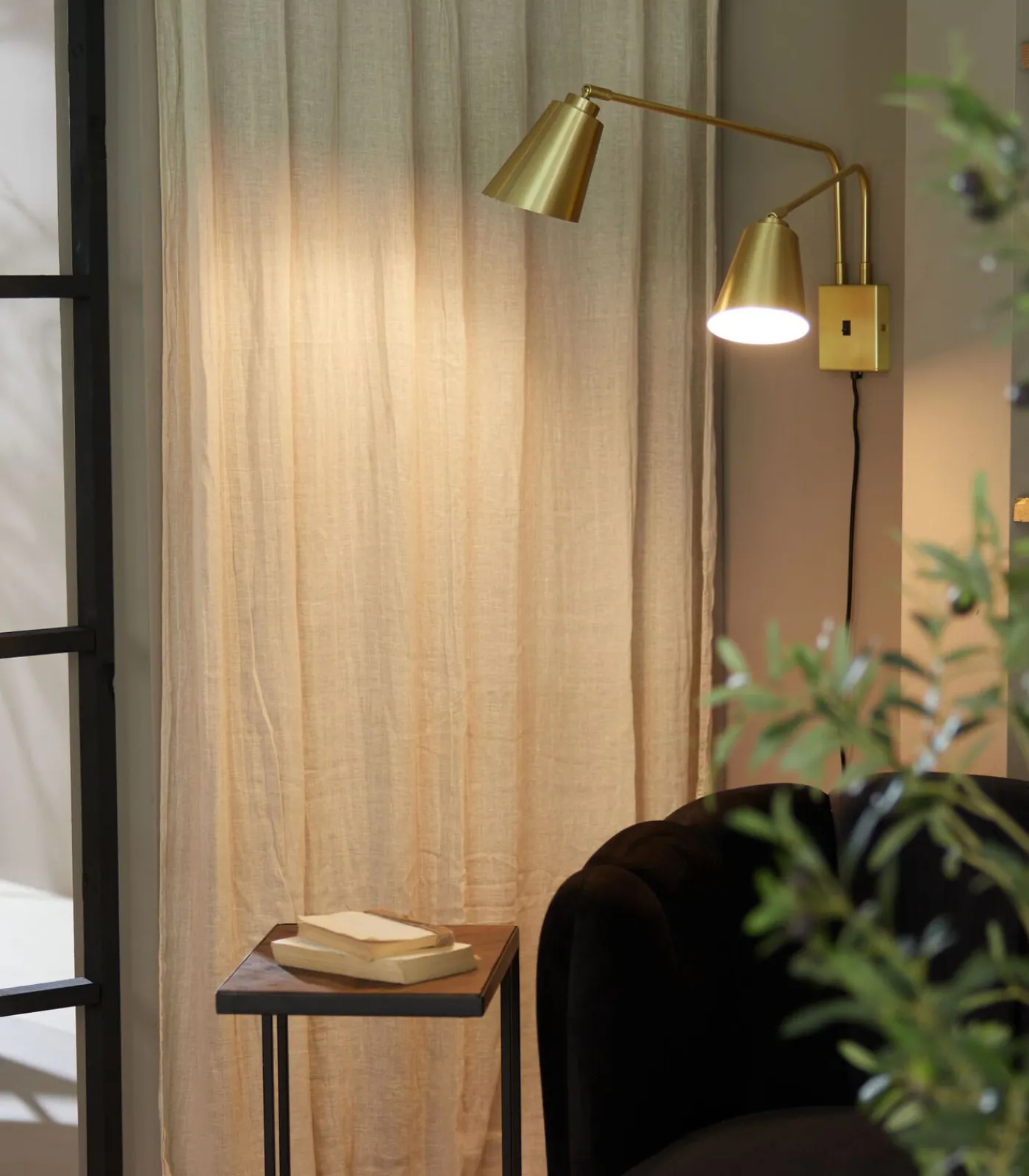 It's about RoMi Wandlamp Bremen - Goud - 130x60x49cm - 2L