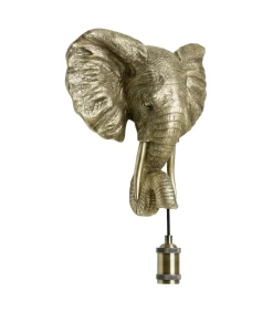 Outlet Wandlamp Elephant - Goud - 35x13x36cm Muurverlichting