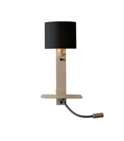 Outlet Wandlamp Florence - Bruin - 24x24x52cm Muurverlichting